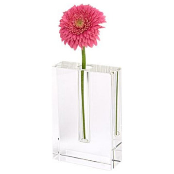 Modern Clear 6 Block Optical Crystal Vase