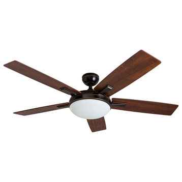 Prominence Home Emporia Ceiling Fan With Light and Remote, 52 inch, Nickel
