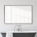 Frame My Mirror - Ellis Framed Wall Mirror, Silver, 26"x32" - The thinnest framed mirror we have. At 1 1/4" wide and 3/4" thick, the Ellis collection is perfect for those smaller mirrors or where a minimalistic approach comes in to play. In a white, black, espresso textured, satin nickel, silver, gold, or brushed chrome finish, there is an option for everyone in the Ellis Framed Mirror collection.