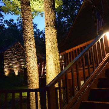 Chagrin Valley OH Log Home, Deck and Hot Tub LED lighting