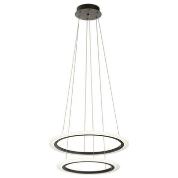 Hyvo 2 Ring LED Bronze Energy Efficient Dimmable Pendant/Chandelier