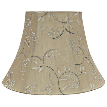 Aspen Creative 30220 Bell Shaped Spider Lamp Shade in Light Gold (7"x13"x9 1/2")