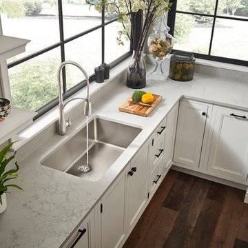 Lustertone Iconix Stainless Steel Single Bowl Undermount Sink with Perfect Drain