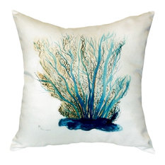 Blue Coral No Cord Pillow, 18"x18"