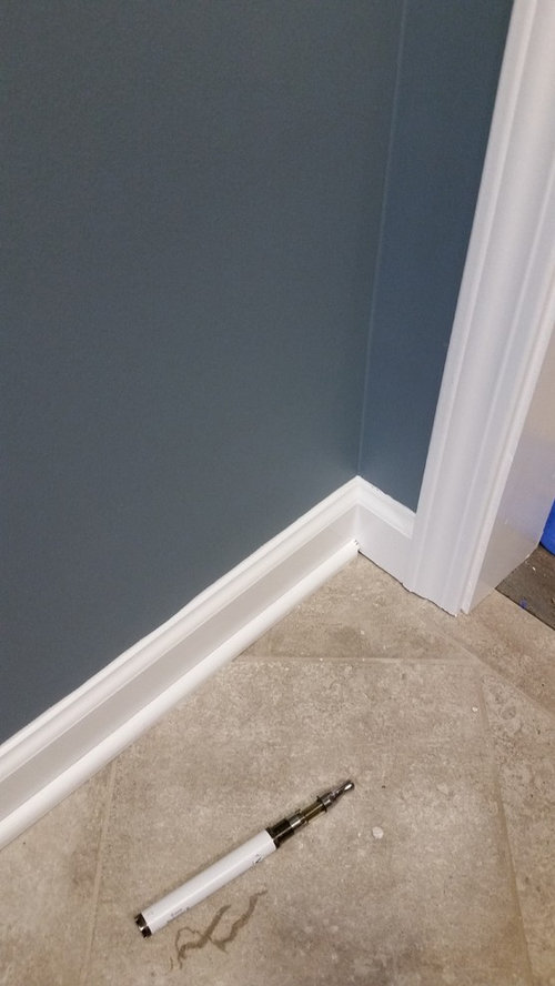 Modern bathroom do I need shoe molding?