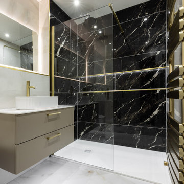 Onyx Bianco Marble-Effect and Kawala Nero Marble-Effect