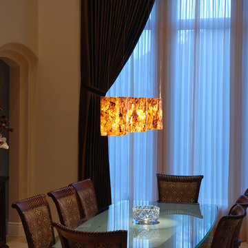Varaluz Big 4-Light Linear Pendant in Dining Room