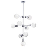 Maxim Lighting - Maxim Lighting 11349PC Molecule, 9 Light Entry Foyer Pendant, Chrome - This fun contemporary design brings high scale looMolecule 9 Light Ent Polished Chrome *UL Approved: YES Energy Star Qualified: n/a ADA Certified: n/a  *Number of Lights: 9-*Wattage:60w E26 Medium Base bulb(s) *Bulb Included:No *Bulb Type:E26 Medium Base *Finish Type:Polished Chrome