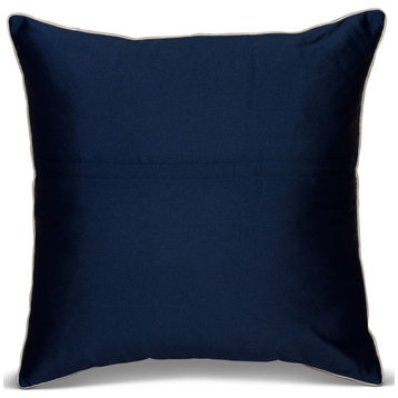 Midnight Blue Chinese Longevity Pillow