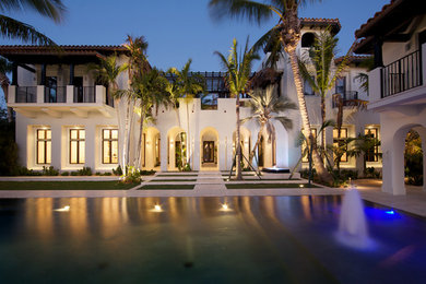 Inspiration for a mediterranean exterior home remodel in Miami
