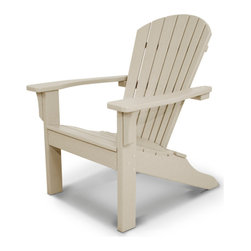 Polywood - Ivy Terrace Artisan Shell Back Adirondack, Sand - Adirondack Chairs