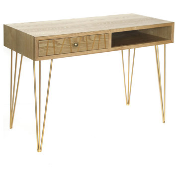 Linna Wood and Metal Desk