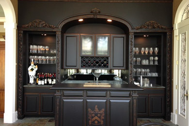 Transitional home bar photo in St Louis