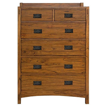 A-America Furniture Mission Hill 6-Drawer Chest, Harvest MIHHA5600