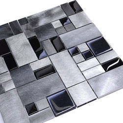 Metal Black Glass Backsplash Tile - Products
