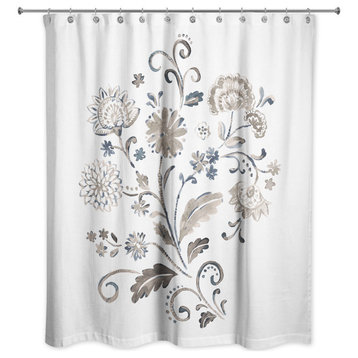 Paisley Floral 2 71x74 Shower Curtain