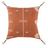 Jaipur Living Longwa Hand-Loomed Tribal Terracotta/Cream Down Throw Pillow
