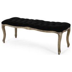 French Country Upholstered Benches by GDFStudio