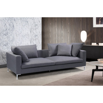Alexi Modern Living 3 Seater Sofa, Dark Gray