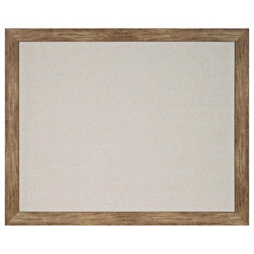 Beatrice Framed Linen Fabric Pinboard, Rustic Brown 27x33