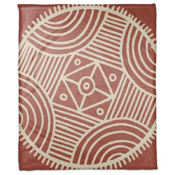 Pink Tribal 50x60 Coral Fleece Blanket