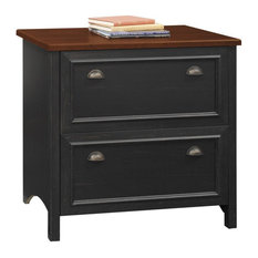 Fairview 2 Drawer Lateral File Cabinet in Antique Black - Engineered Wood