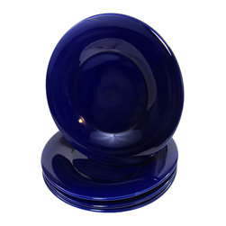 Le Souk Ceramique - Stoneware Dinner Plates, Set of 4, Blue - Dinner Plates
