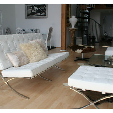 Barcelona Chair and Ottoman by Barcelona Designs