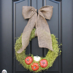 Fall 2014 Pumpkin and Moss Wreaths - Wreaths And Garlands