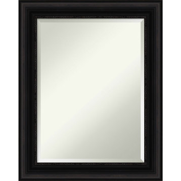 Parlor Black Beveled Bathroom Wall Mirror - 23.5 x 29.5 in.