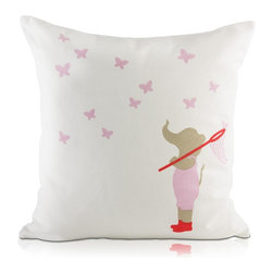 Elephant & Butterfly Haati Pillow - Decorative Pillows