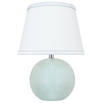 Aspen Creative - Aspen Creative 40193-11, 15" High Ceramic Table Lamp, Green/Blue - Aspen Creative is dedicated to offering a wide assortment of attractive and well-priced portable lamps, kitchen pendants, vanity wall fixtures, outdoor lighting fixtures, lamp shades, and lamp accessories. We have in-house designers that follow current trends and develop cool new products to meet those trends.
