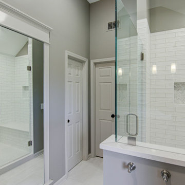 Timeless Primary Bathroom Remodel with Improved Storage & Layout