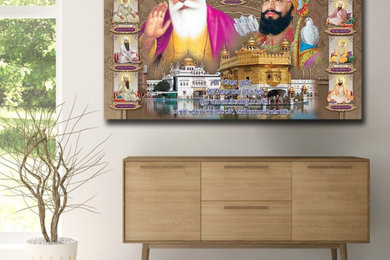 Ten Sikh Gurus Golden Temple Canvas Art