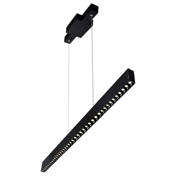 Pienza 52 in LED Integrated Black Chandelier