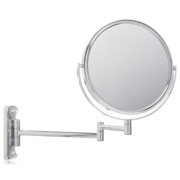Jerdon JP7506BZ 8-Inch Two-Sided Swivel Wall Mount Mirror with 5x Magnification