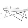 Norah Contemporary Marble Top, Geometric Center Table