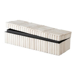12 in. x 3 in. Bone Rod Pattern Decorative Box - Decorative Boxes
