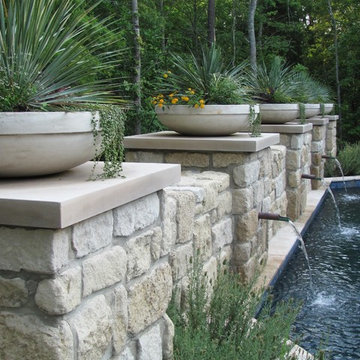Italianate pool & courtyard in a tight space