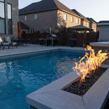 Complete Backyard Transformation with Pool, Fire Feature & Outdoor Kitchen