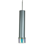 Jesco Lighting - Jesco Lighting QAPL314-30SN Evan - Quick Adapt LED Pendant - EVAN is a cylindrical aluminum pendant which includes a decorative dichroic glass.  LED Quick Adapt Pendant includes a Quick Adapt Jack, 8� cable, socket assembly, hang-straight tube and integral driver and LED lamping. Cable may be field-cut.  Dimensions: 11-1/4"H x 1-7/8"�.  Shade Included.  Outer Shade Dimensions: 1.88 x 11.25  Color Temperature (Kelvin):   Power Consumption: 4.5  Lumens: 270Evan Quick Adapt LED Pendant Satin Nickel Dichroic Glass *UL Approved: YES *Energy Star Qualified: n/a  *ADA Certified: n/a  *Number of Lights: Lamp: 3-*Wattage:3w LED bulb(s) *Bulb Included:No *Bulb Type:LED *Finish Type:Satin Nickel