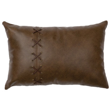 Leather Pillow 12x18-Leather Back