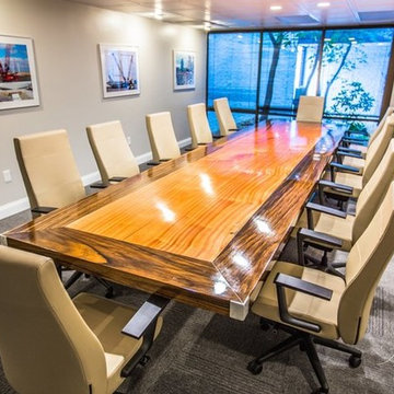 Mahogany and fumed eucalyptus conference table