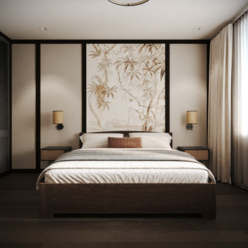 Дизайн мастер-спальни с балконом