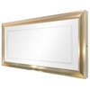 LED Lighted Bathroom Mirror, Gold Frame, 60"x30"