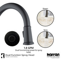 Karran KKF330 1-Handle Pull Down Dual Function Sprayer Faucet, Gunmetal Grey