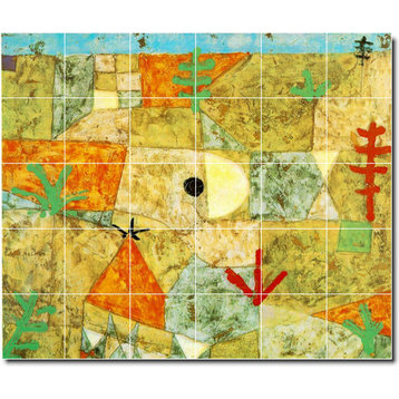 Paul Klee Abstract Painting Ceramic Tile Mural #34, 72"x60"