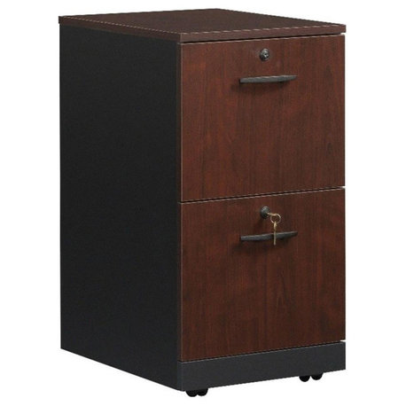 Pemberly Row 2-Drawers Vertical Cherry Engineered Wood Filing Cabinet