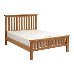 Sterling Oak Slatted Bed - Panel Beds