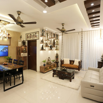 Anurag Saxena's | Living Room | 3BHK Apartment | Bonito Designs | Bangalore